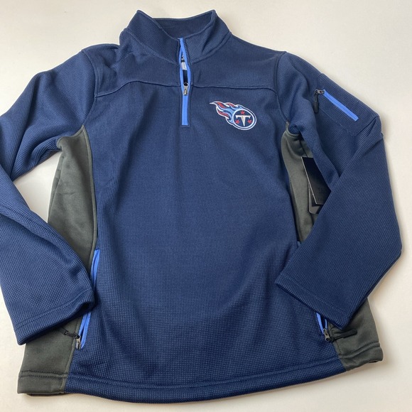 New Tennessee Titans Pullover Mens M Blue Long Sleeve 1/4...